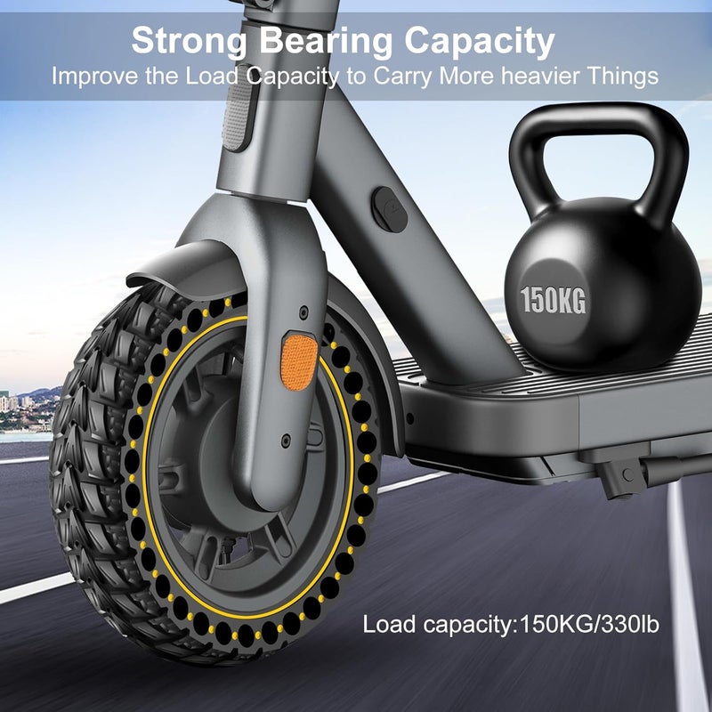 BANGTING 1PCS 60/70-6.5 إطار سكوتر، إطار صلب بحجم 10x2.5 بوصة لسيغواي ناينبوت ماكس G2 / G30 / G30D / G30E / G30E / G30LP / G30D II / G30 ماكس، استبدال إطارات 10x2.5-6.5 للسكوتر الكهربائي (أصفر) - Image 4